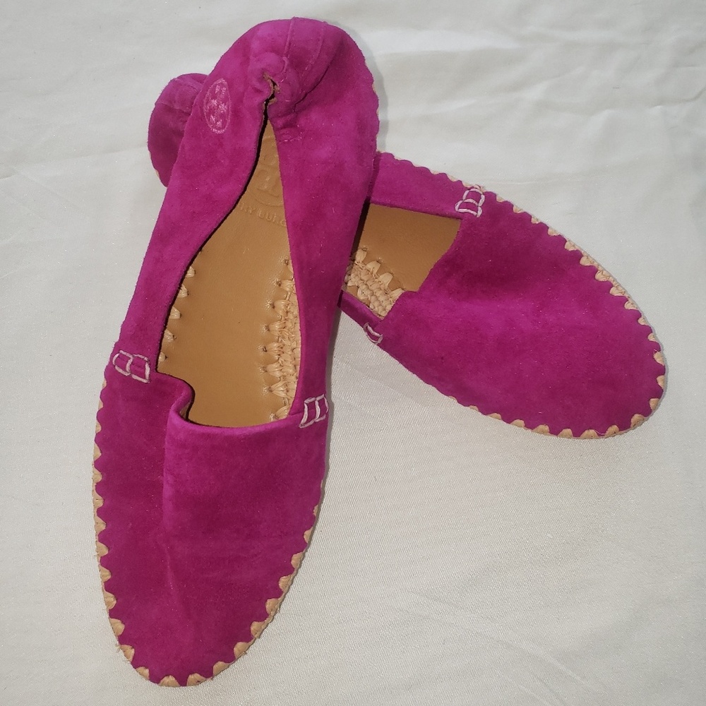 Tory Burch Loafer Flats Fuscia Size 5